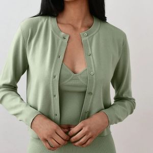 aritzia wilfred sicily cardigan sage green